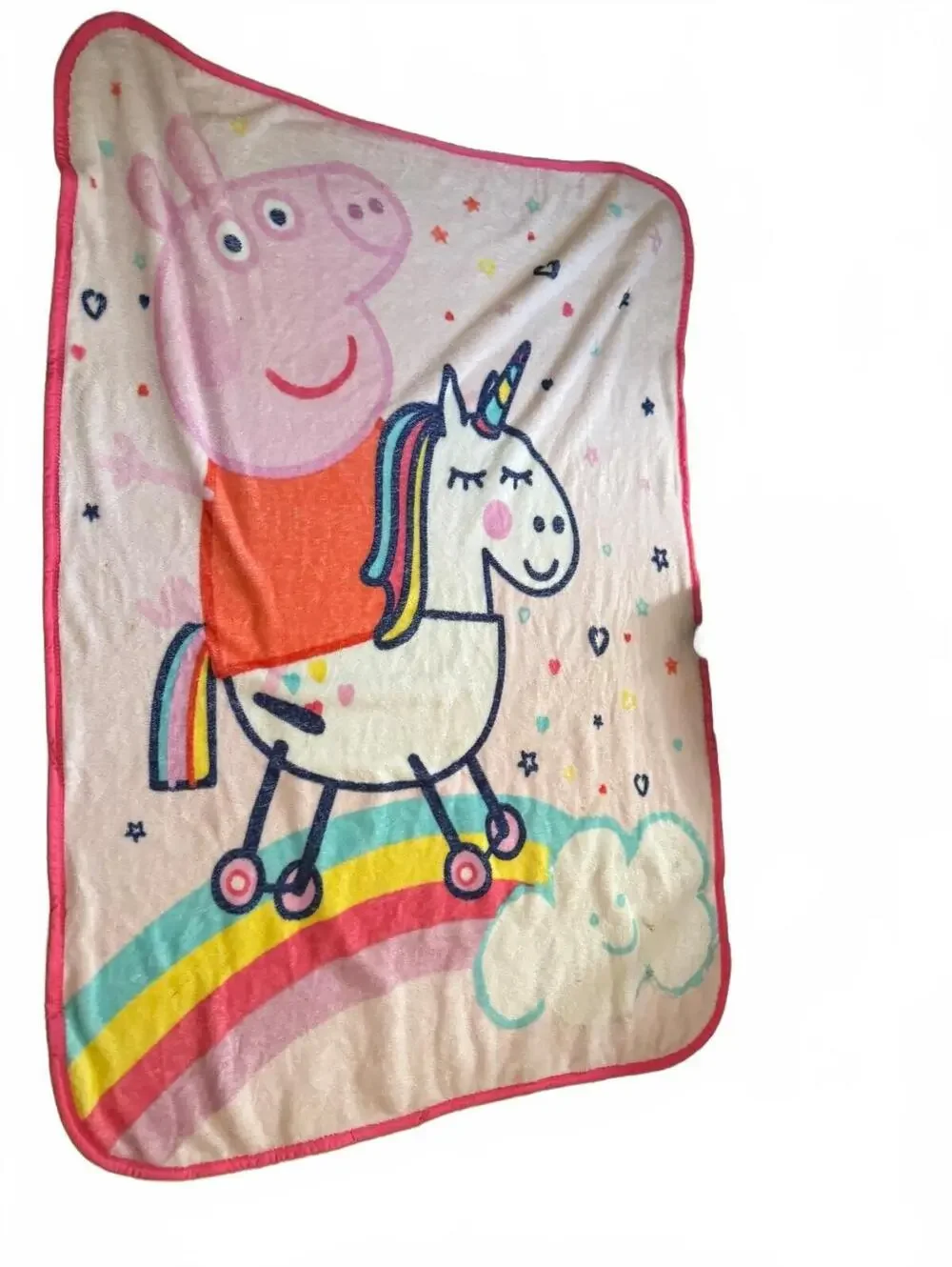 Peppa pig unicorn blanket plush girls boys kids cartoon